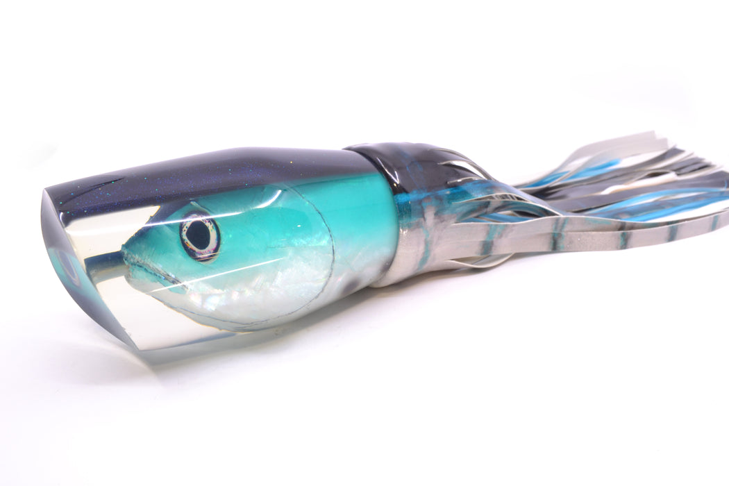 Ali'i Kai Lures Bonito Turquoise-White Fish Head Black Back Torta Teaser 30oz FT Vinyl