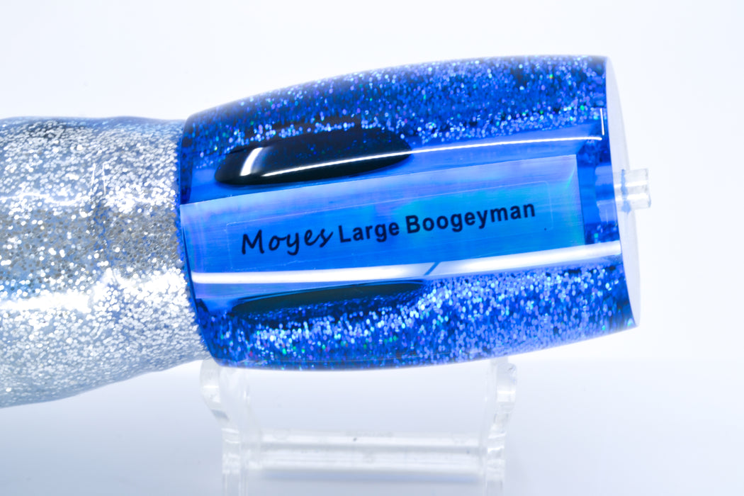 Moyes Lures Blue MOP Black-Holo Giltter Back Large Boogeyman 14" 9.7oz Skirted