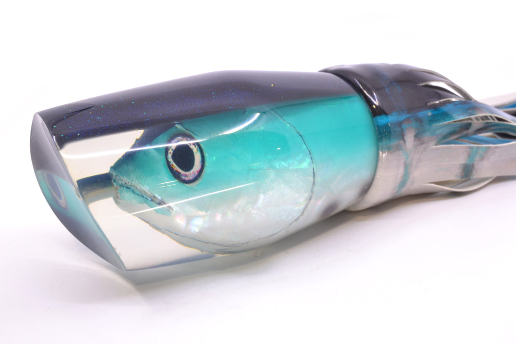 Ali'i Kai Lures Bonito Turquoise-White Fish Head Black Back Torta Teaser 30oz FT Vinyl