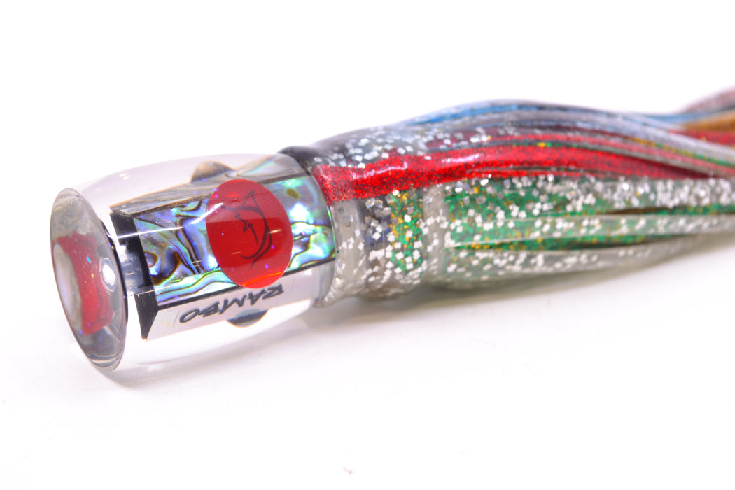 Bonze Lures Paua Shell Red Eyes Rambo 7" 3oz Skirted Evil