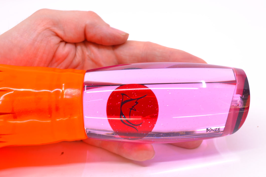 Bonze Lures Pink Mirrored Red Eyes Violator 14" 17oz Skirted Orange/Pink