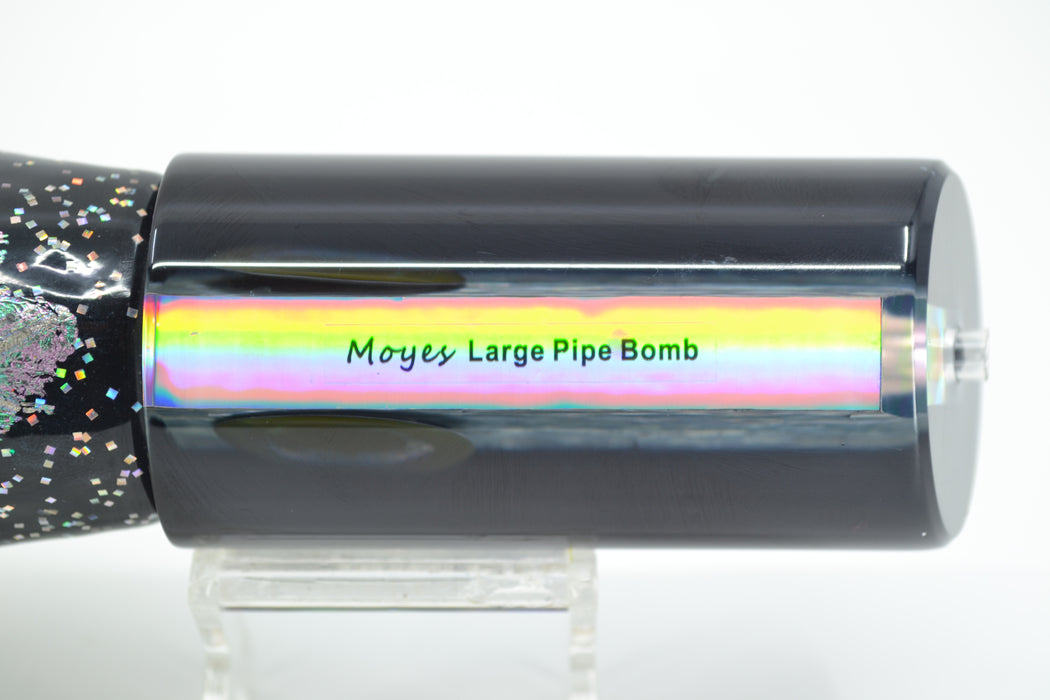 Moyes Lures Blue-Purple Abalone Black Back Large Pipe Bomb 14" 12.3oz Skirted