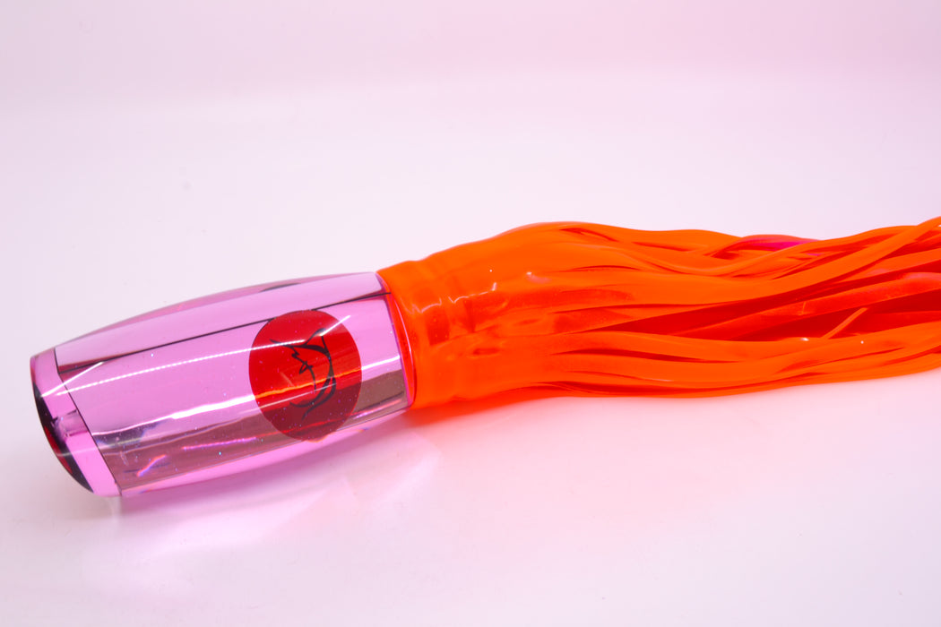 Bonze Lures Pink Mirrored Red Eyes Violator 14" 17oz Skirted Orange/Pink