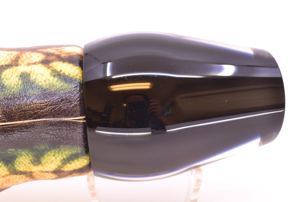 Moyes Lures Orange Dichro Black Back Taxi Eyes XL Sumo 16" 16.4oz ALV Vinyl Mackerel
