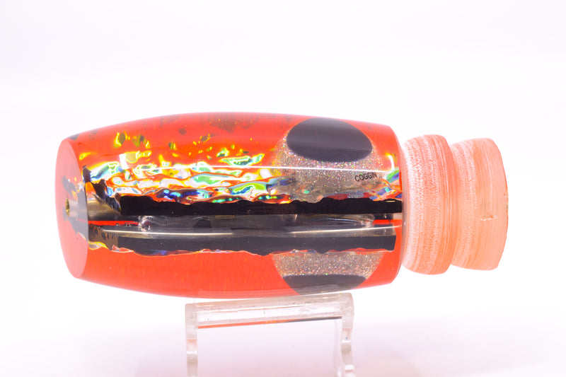 Coggin Lures Pink Rainbow Dichro Pink-Yellow Back Black-Holo Eyes Maui Plunger 14" 9oz