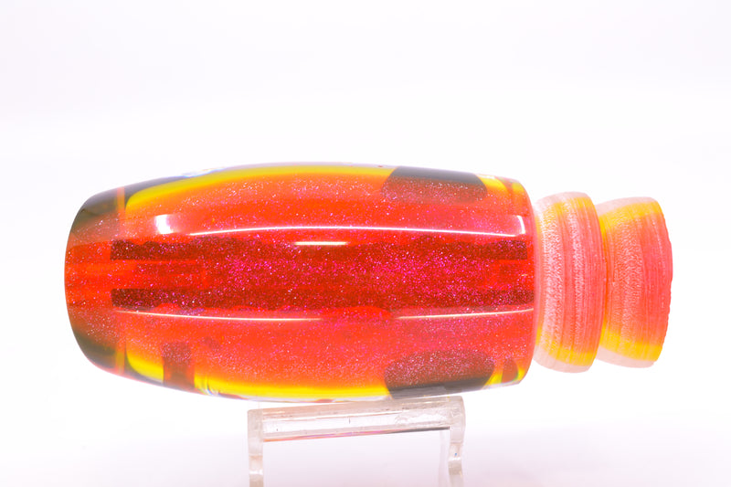 Coggin Lures Pink Rainbow Dichro Pink-Yellow Back Black-Holo Eyes Maui Plunger 14" 9oz
