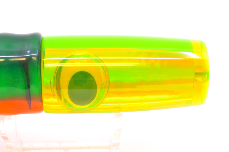 Koya Lures Chartreuse Rainbow Green Pearl Hard Head 9" 4oz Skirted Guacamaya