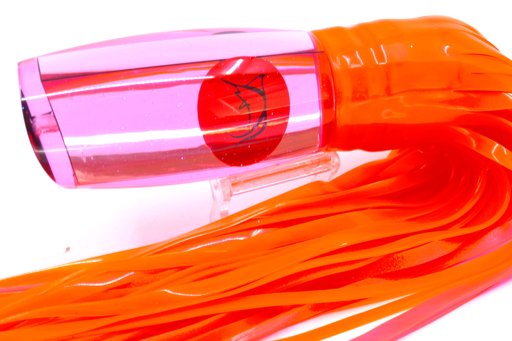 Bonze Lures Pink Mirrored Red Eyes Violator 14" 17oz Skirted Orange/Pink