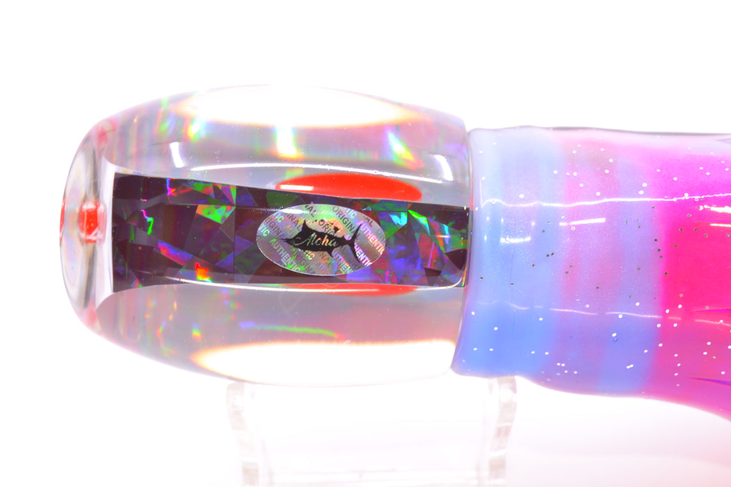 Aloha Lures Silver Rainbow Black Back Red Eyes Bamboocha 12" 11.5oz Skirted Gay Bob