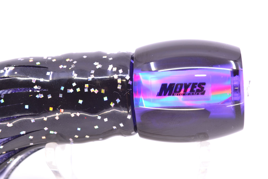 Moyes Lures Purple MOP Black Back Taxi Eyes Small Secret 9" 3oz Skirted Black