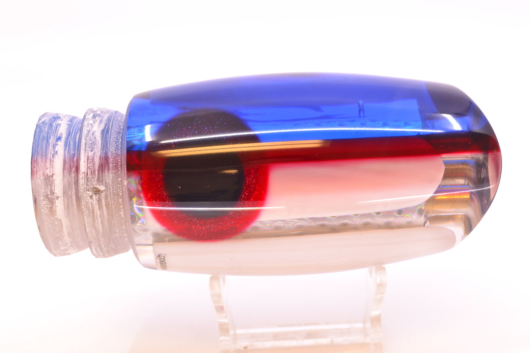Coggin Lures Real Shell over Silver Scale Blue-Red Back Tado Mauna Kea Scoop 14" 10oz