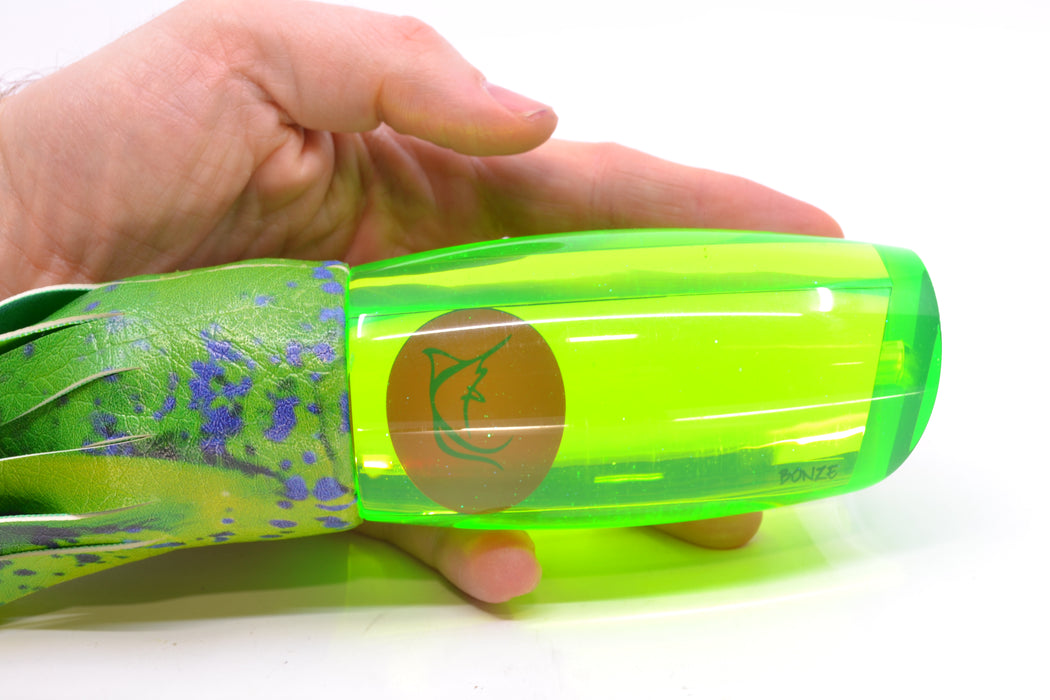 Bonze Lures Chartreuse Mirrored Red Eyes Violator 14" 14.6oz ALV Vinyl Green Mahi