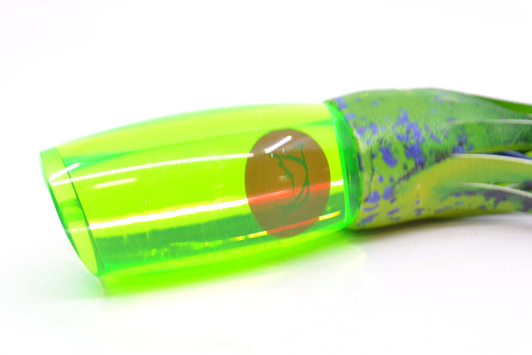 Bonze Lures Chartreuse Mirrored Red Eyes Violator 14" 14.6oz ALV Vinyl Green Mahi