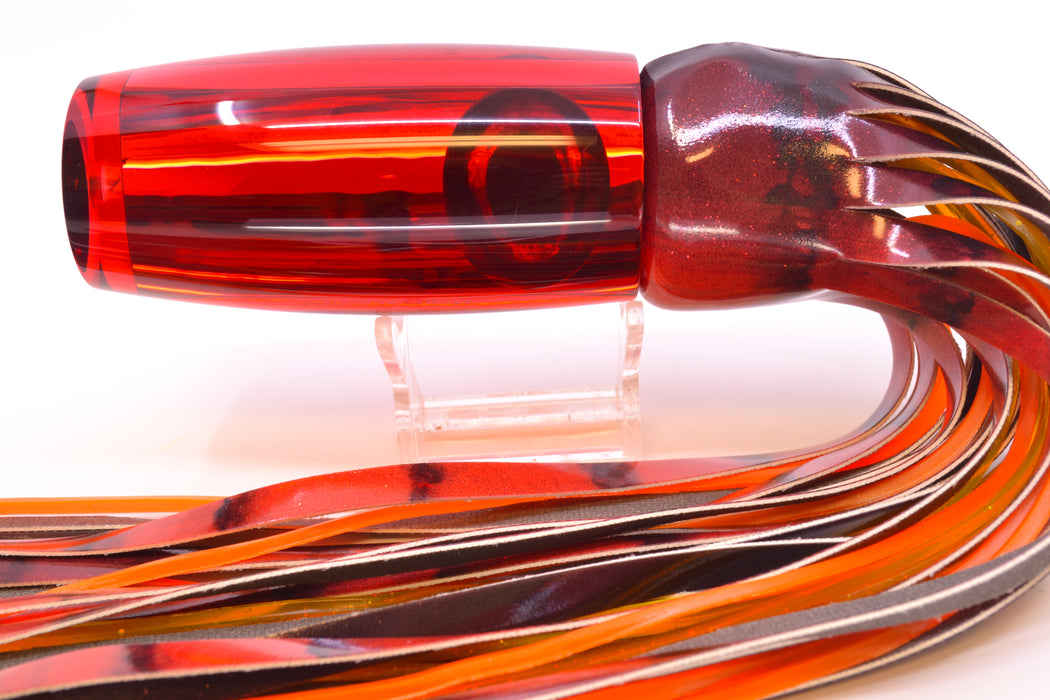 Moyes Lures Red Mirrored Taxi Eyes XL Shotgun 14" 11oz FT Vinyl Red Tiger