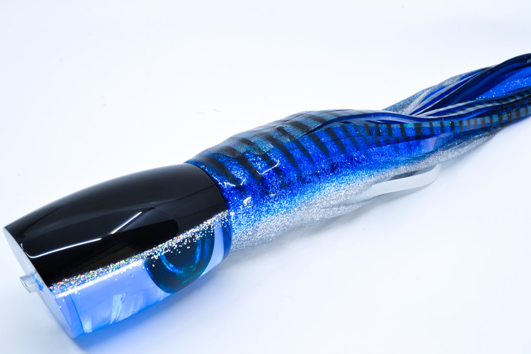 Moyes Lures Blue MOP Black-Holo Giltter Back Large Boogeyman 14" 9.7oz Skirted