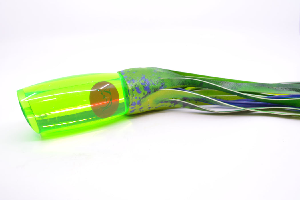 Bonze Lures Chartreuse Mirrored Red Eyes Violator 14" 14.6oz ALV Vinyl Green Mahi