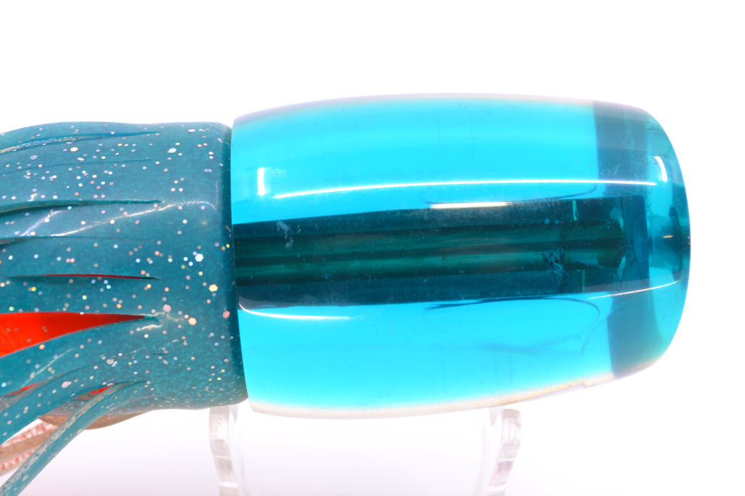 Crane Lures Silver Chrome Teal Back Classic Short Nosed Slant 14" 11oz Skirted New Pre-Owned GZE