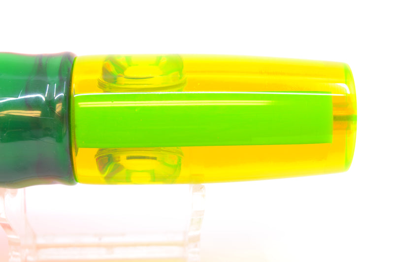 Koya Lures Chartreuse Rainbow Green Pearl Hard Head 9" 4oz Skirted Guacamaya