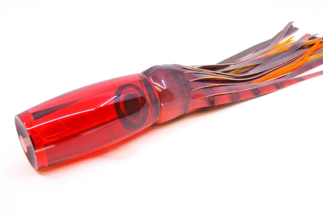 Moyes Lures Red Mirrored Taxi Eyes XL Shotgun 14" 11oz FT Vinyl Red Tiger