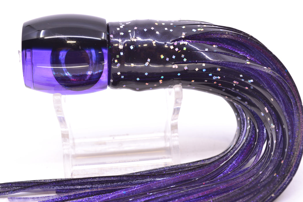 Moyes Lures Purple MOP Black Back Taxi Eyes Small Secret 9" 3oz Skirted Black