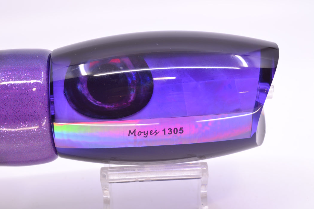 Moyes Lures Purple MOP Black Back Taxi Eyes 1305 16" 14oz Fire Tailz Vinyl Grape Juice