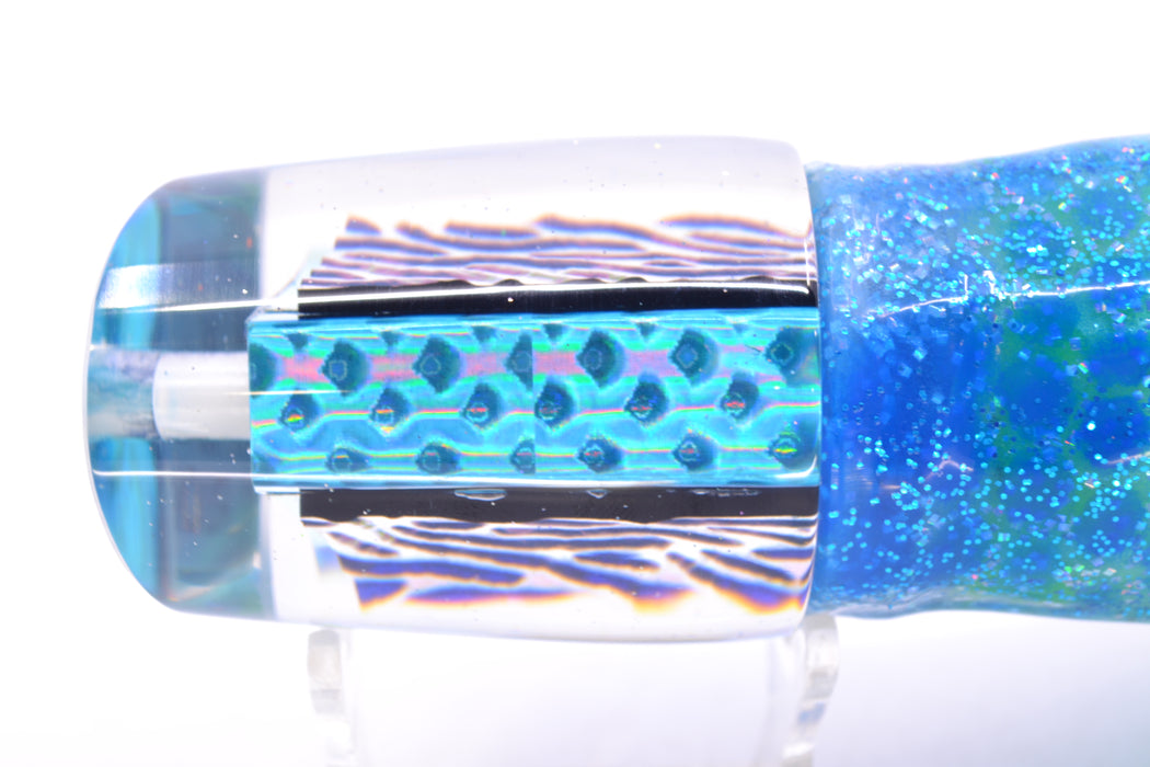Marlin Magic Ice Blue-Akule Lava Ruckus 12" 11.3oz Skirted Blue Dots/Green GZE
