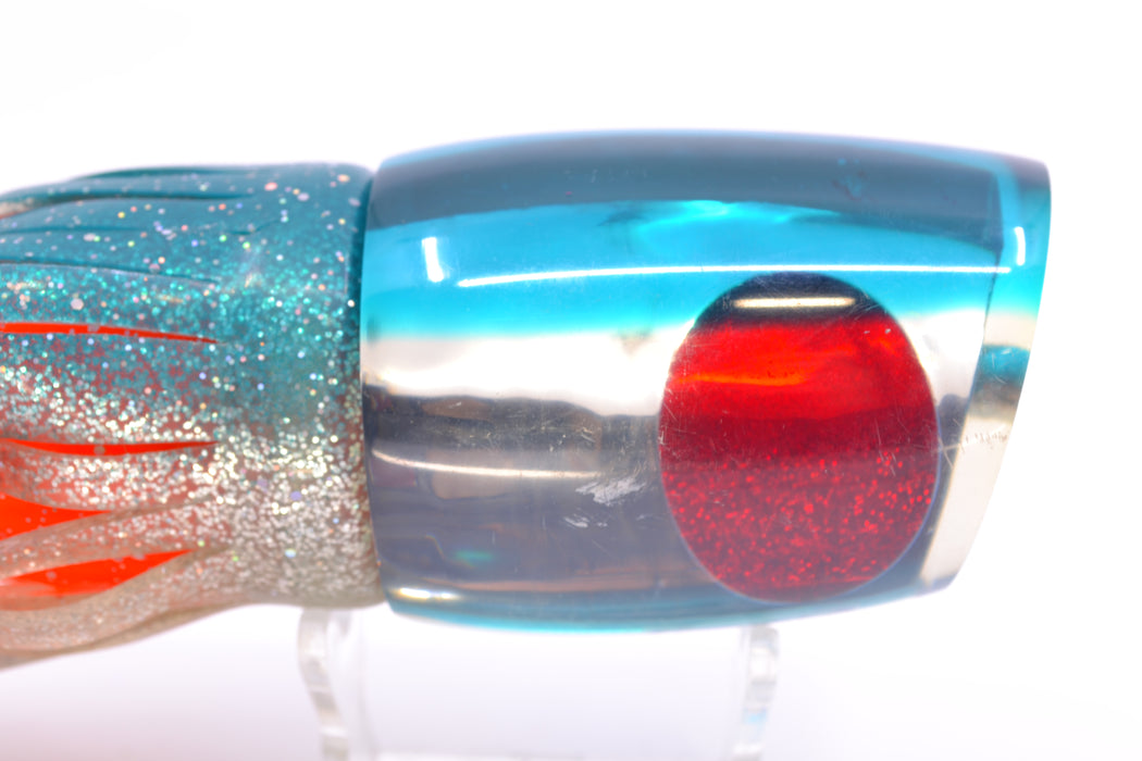 Crane Lures Silver Chrome Teal Back Classic Short Nosed Slant 14" 11oz Skirted New Pre-Owned GZE