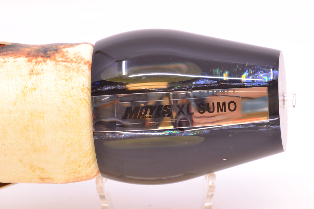 Moyes Lures Orange Dichro Black Back Taxi Eyes XL Sumo 16" 16.4oz ALV Vinyl Mackerel