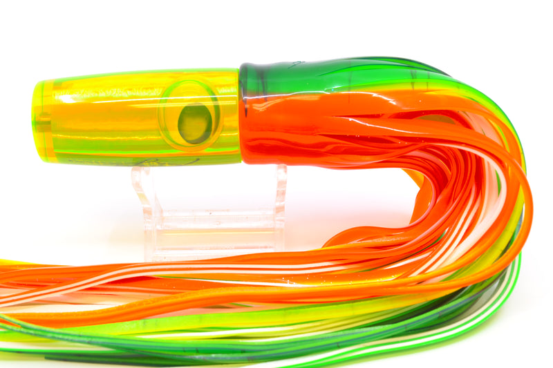 Koya Lures Chartreuse Rainbow Green Pearl Hard Head 9" 4oz Skirted Guacamaya
