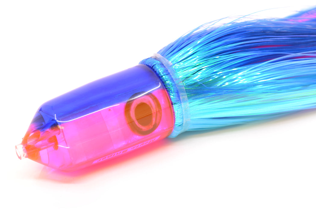 Moyes Lures Pink MOP Blue Back 2-Hole Small Sniper Jet 9" 5.7oz Strobez Blue-Ice Blue