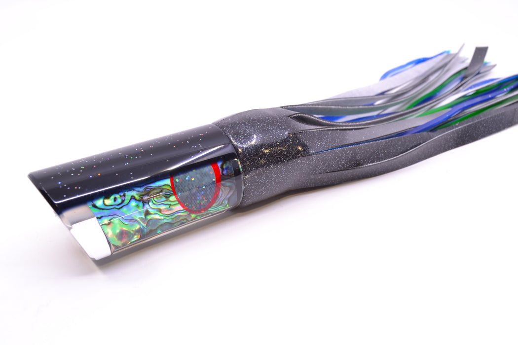 TANTRUM Lures Abalone Shell Black Back Large Tube 12" 7.3oz Vinyl Black