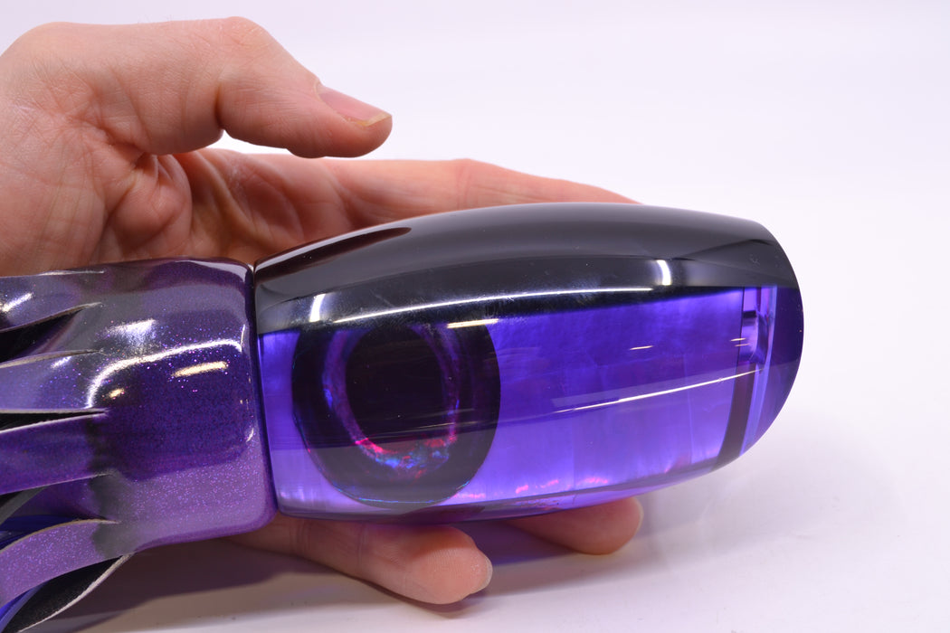 Moyes Lures Purple MOP Black Back Taxi Eyes 1305 16" 14oz Fire Tailz Vinyl Grape Juice