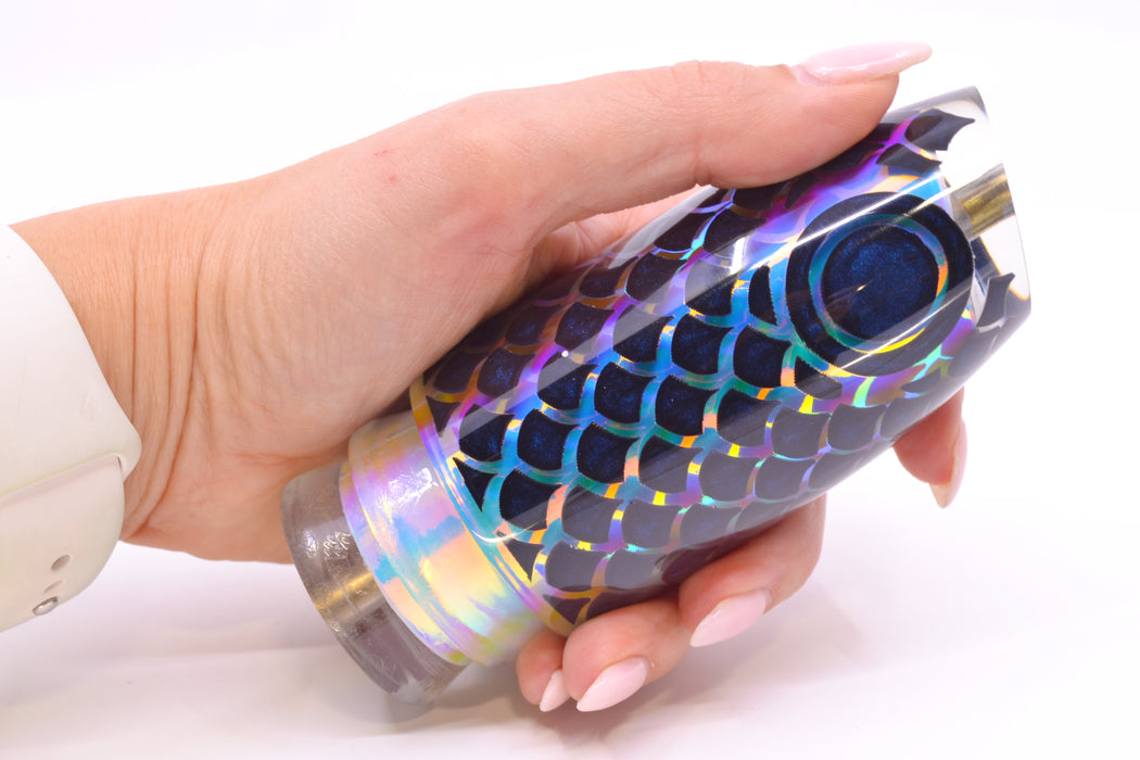 Joe Yee by KEGZ-Niiyama Collab Ice Rainbow Black Scales Super Plunger 14" 7.2oz GZE