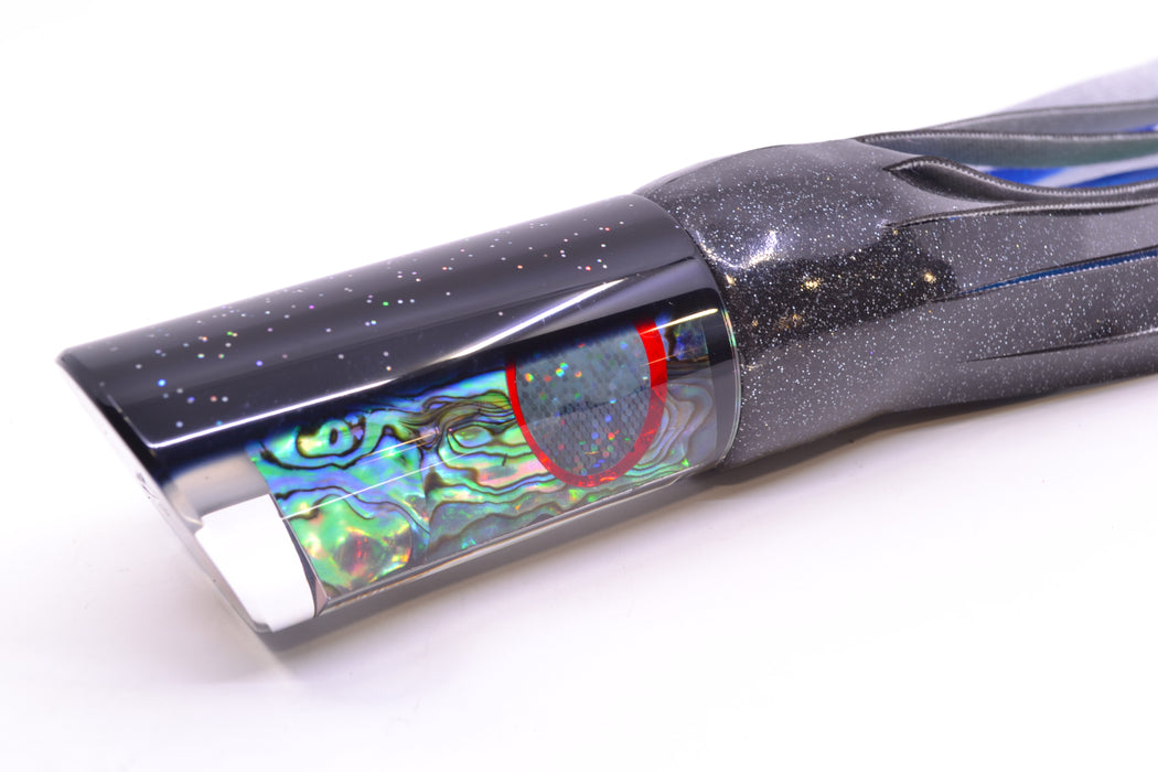 TANTRUM Lures Abalone Shell Black Back Large Tube 12" 7.3oz Vinyl Black