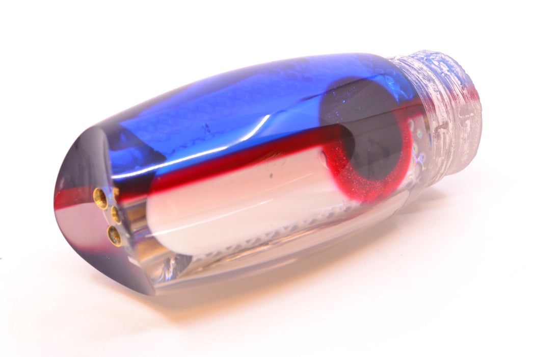 Coggin Lures Real Shell over Silver Scale Blue-Red Back Tado Mauna Kea Scoop 14" 10oz