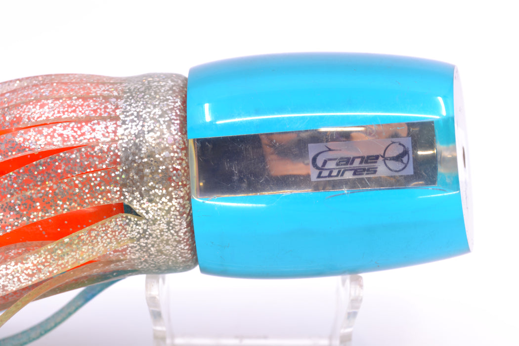 Crane Lures Silver Chrome Teal Back Classic Short Nosed Slant 14" 11oz Skirted New Pre-Owned GZE