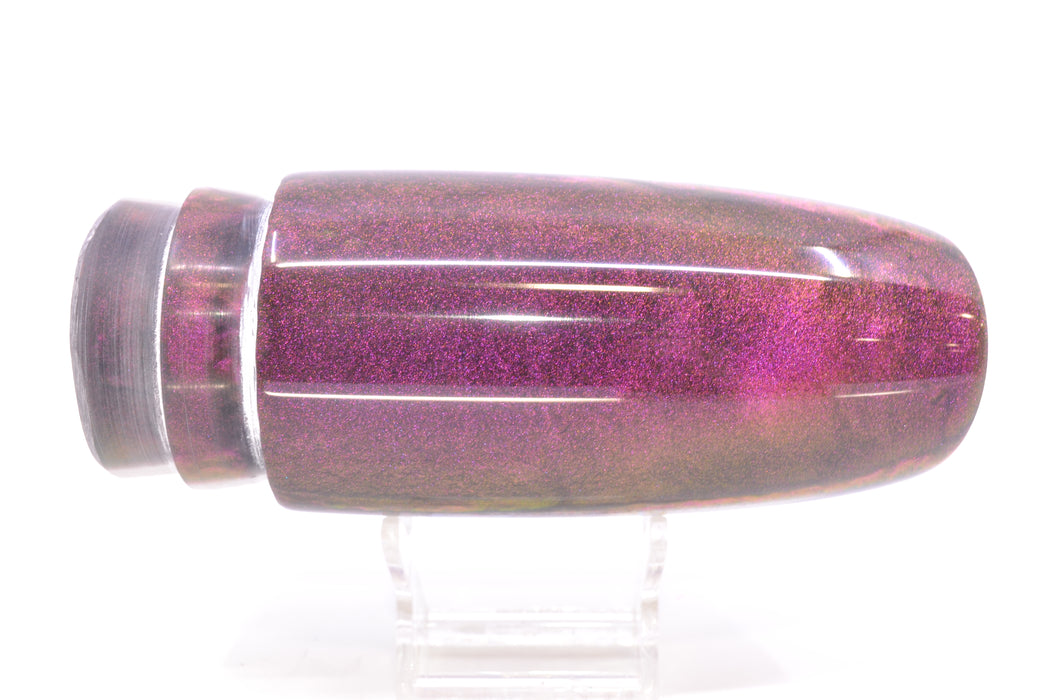 Ali'i Kai Lures Purple-Blue Shell Purple-Gold Chameleon Back Fish Head XL Plunger 16" 14oz GZE