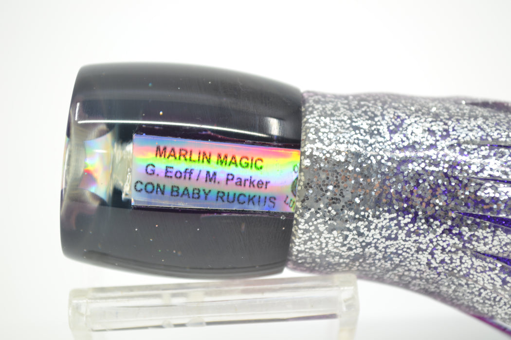 Marlin Magic Purple MOP Black Back Red Eyes Concave Baby Ruckus 9" 5oz Skirted