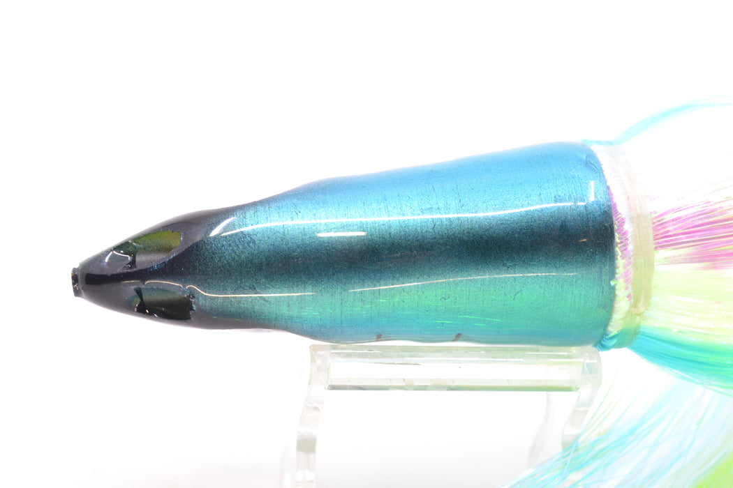 Tsutomu Lures Black-Ice Blue-White Jetted Kona Dragon 9"+ 8oz Strobez Feathersword