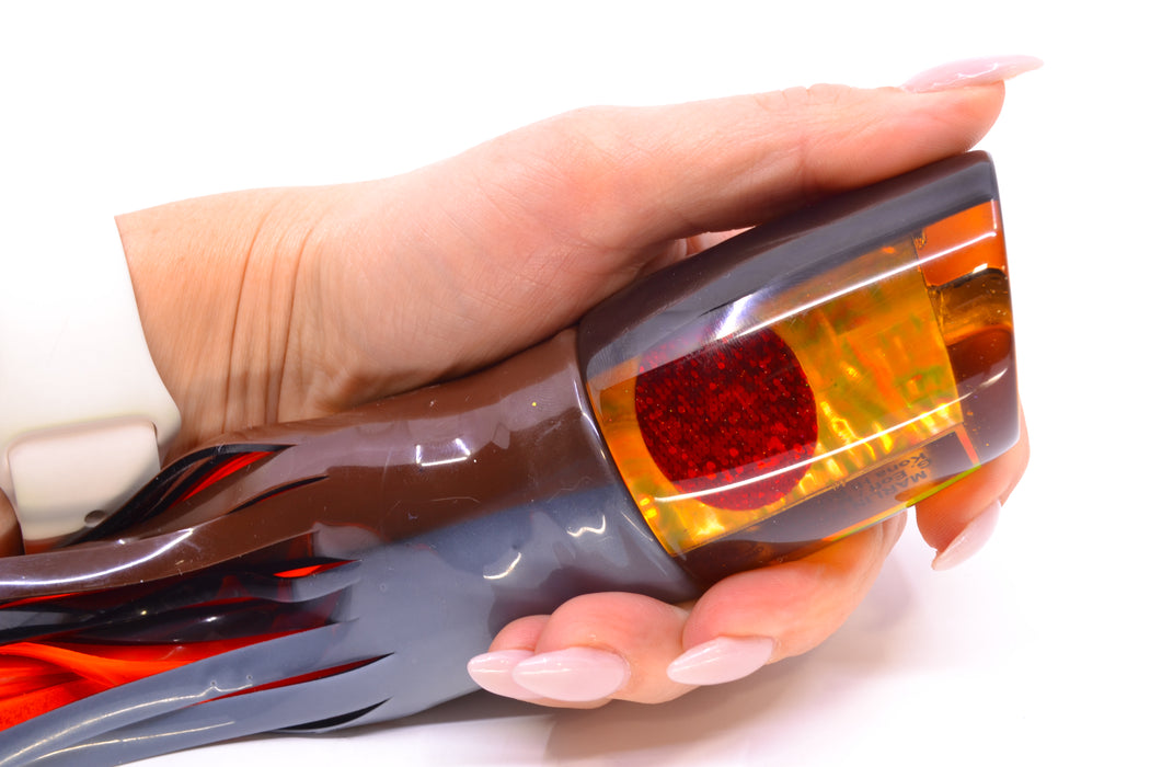 Marlin Magic Amber Awabi Black Back Red Eyes Ruckus 12" 11oz Skirted Root Beer-Petrolero