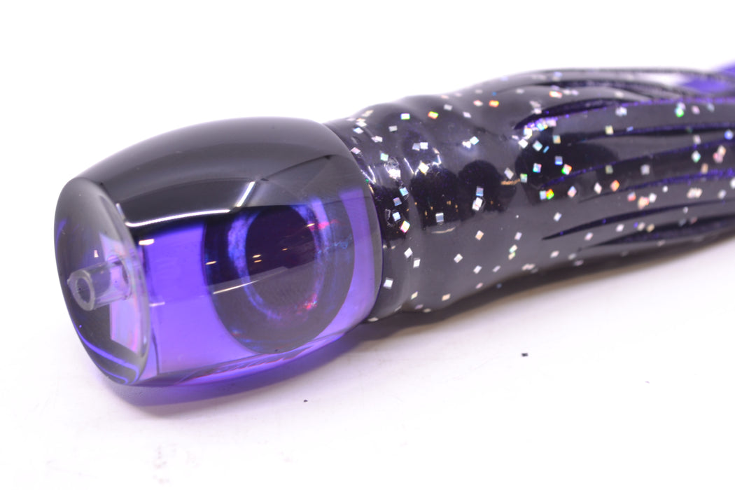 Moyes Lures Purple MOP Black Back Taxi Eyes Small Secret 9" 3oz Skirted Black