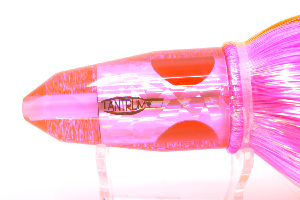 TANTRUM Lures Pink Rainbow Red Back Medium Bullet 9" 7oz Strobez Orange-Pink GZE