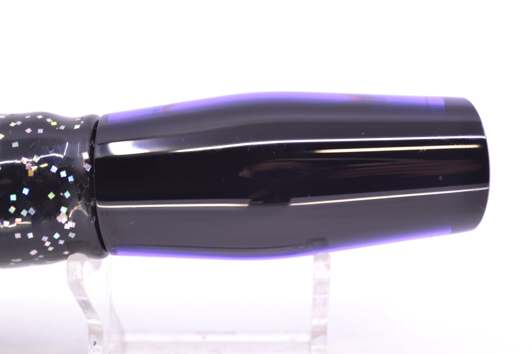 Moyes Lures Purple MOP Black Back Small Dark-N-Stormy 9" 4.5oz Skirted Black/Purple