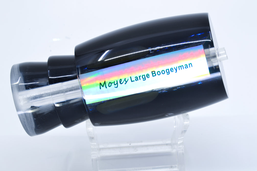 Moyes Lures Blue-Green Oil Slick Black Back Large Boogeyman 14" 6.4oz