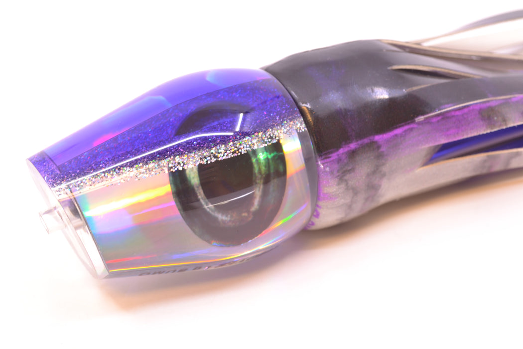 Moyes Lures Silver Rainbow Purple-Silver Back Large Sumo 14" 10.3oz FT Vinyl Purple Drip