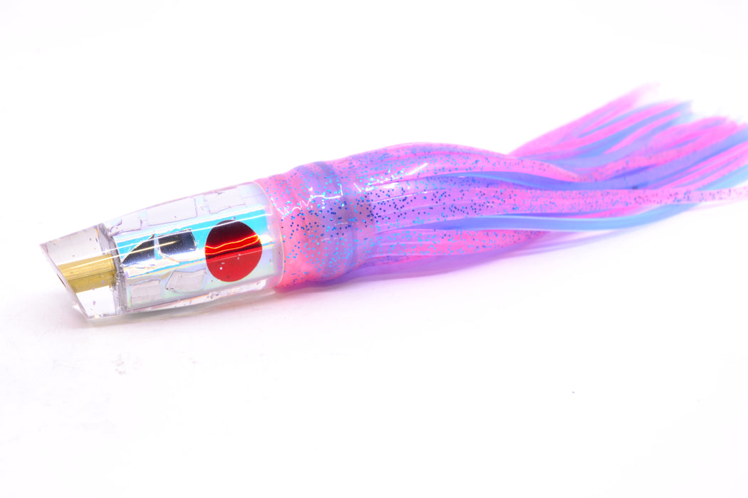 Tanigawa Lures Ice Rainbow Cracked Glass Red Eyes Small Slant 7" 4oz Skirted Pink/Blue