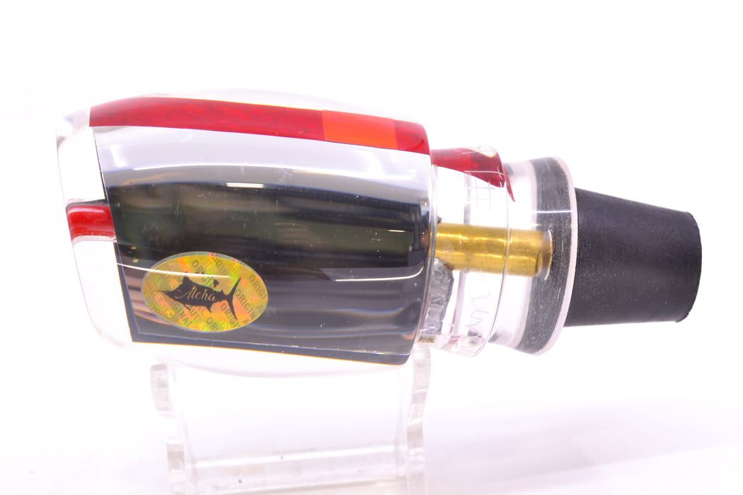 Aloha Lures Clear Mirrored Red Rainbow Back Bamboocha 12" 6.7oz