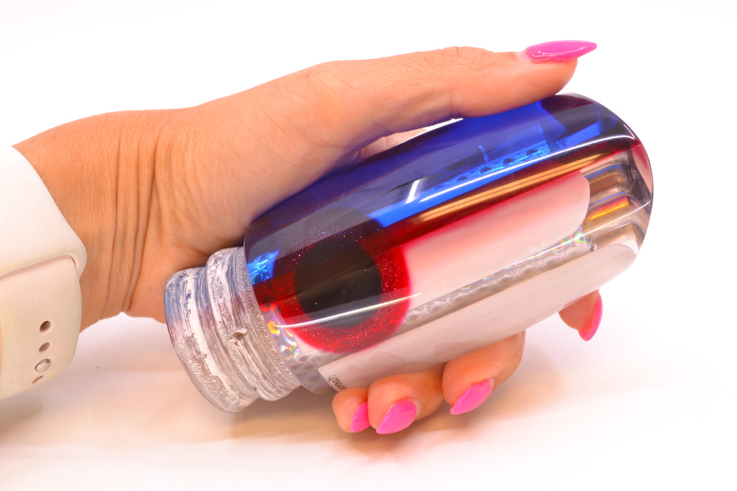 Coggin Lures Real Shell over Silver Scale Blue-Red Back Tado Mauna Kea Scoop 14" 10oz