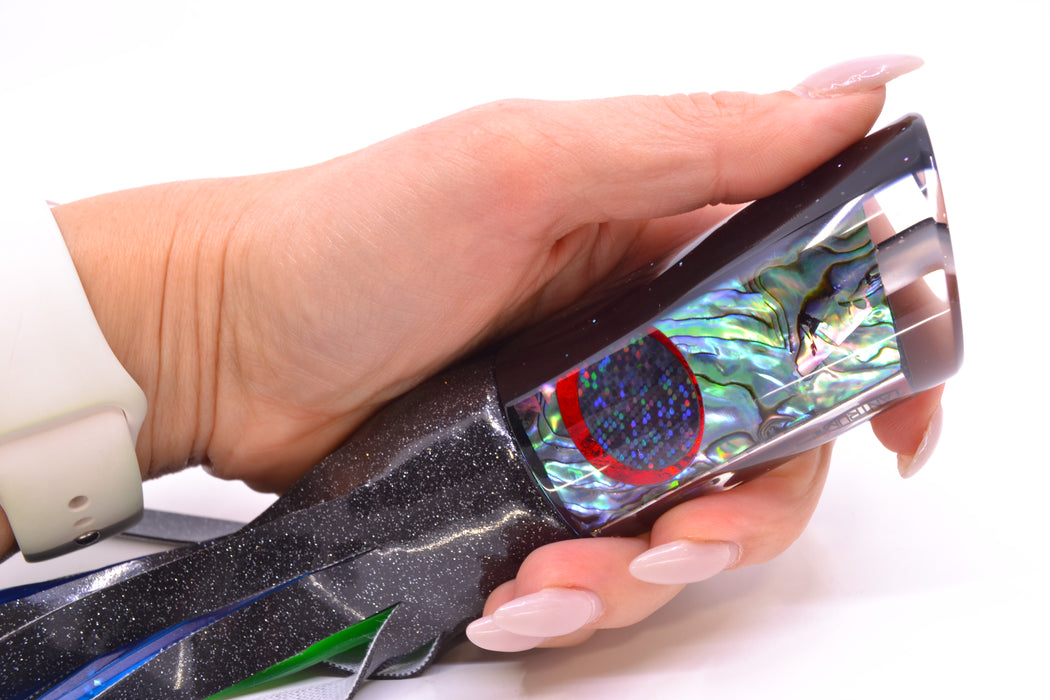 TANTRUM Lures Abalone Shell Black Back Large Tube 12" 7.3oz Vinyl Black