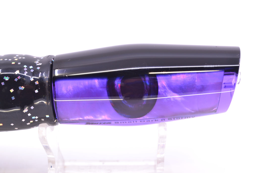 Moyes Lures Purple MOP Black Back Small Dark-N-Stormy 9" 4.5oz Skirted Black/Purple